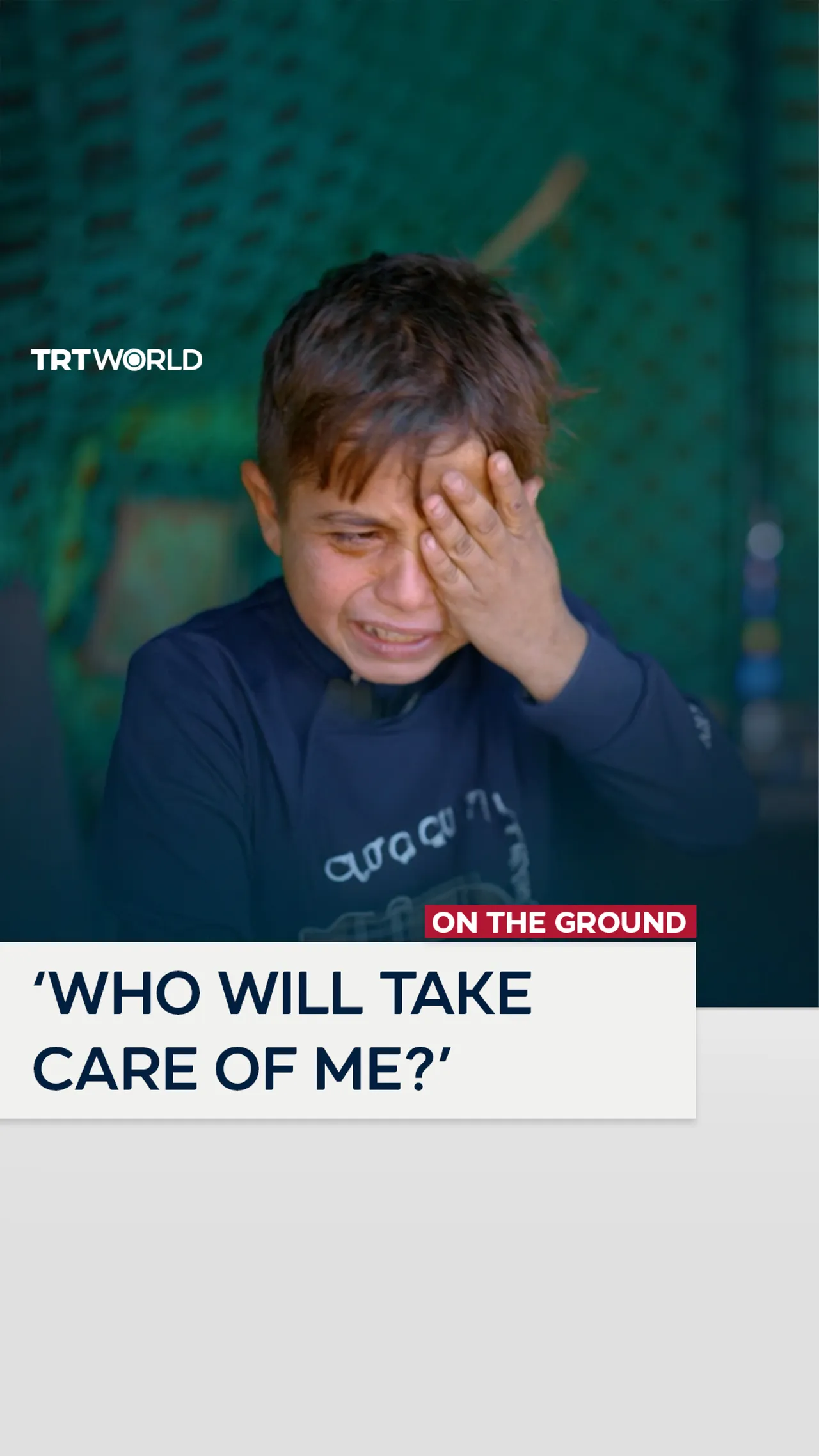 Palestinian child longs for reunion with family